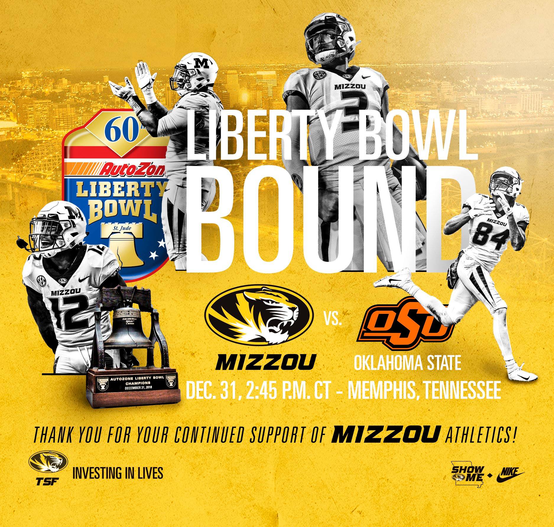Liberty Bowl Watch Party – Mizzou vs Oklahoma State
